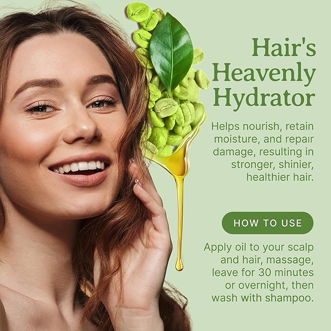 Bella Terra Oils - Green Coffee Bean Oil 16 oz - Dive into the World of Green Bean Coffee Extract, Boosted with Antioxidants, Supreme Skin Care Elixir