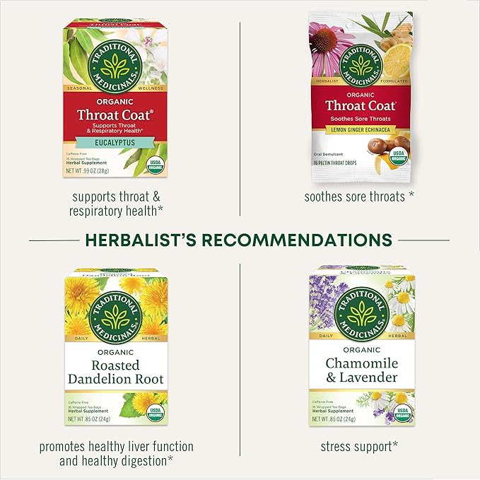 Traditional Medicinals Tea, Organic Licorice Root, Soothes the Digestive Tract & Promotes Respiratory Health, 96 Tea Bags (6 Pack)