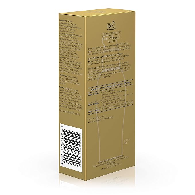 RoC Retinol Correxion Deep Wrinkle Facial Serum, Anti-Wrinkle Treatment Made with Retinol, 1 fl. oz