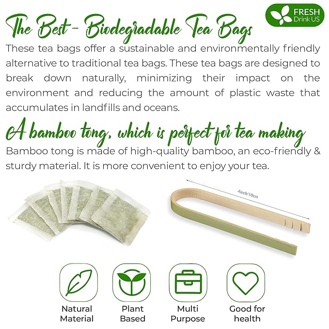 FreshDrinkUS, Premium 40 Mango Leaf Tea Bags, 100% Natural& Pure from Mango Leaves. Loose Leaf Mango Herbal Tea. Mango Leaf Tea. No Sugar, No Caffeine, No Gluten, Vegan.