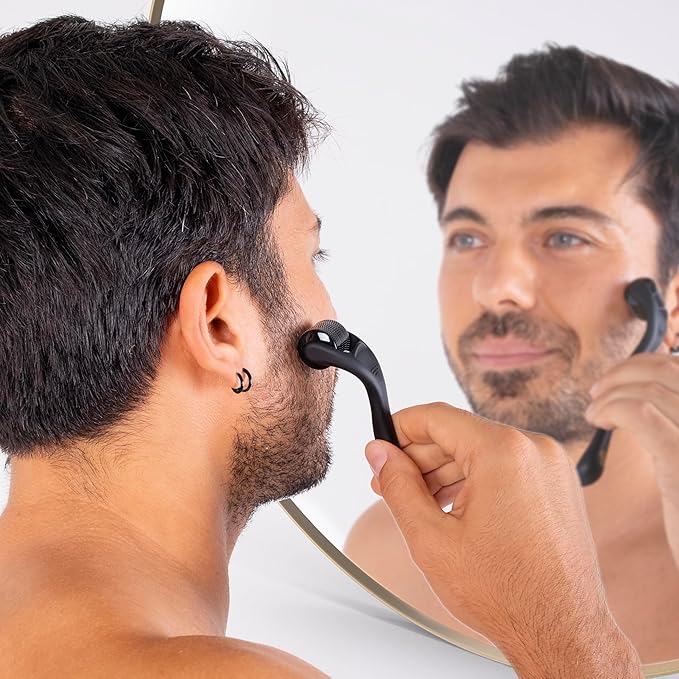 Derma Roller for Body, Hair and Sculp, 540 Titanium Microneedle Dermal Skincare, Microneedling Roller for Men and Women with Storage Case (0.25mm)