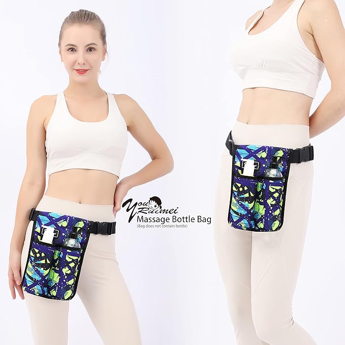 Massage Bottle Bag Massage Therapist Holster Massage Lotion Holster Massage Oil Holster（YR2KD-MiCai-LV）