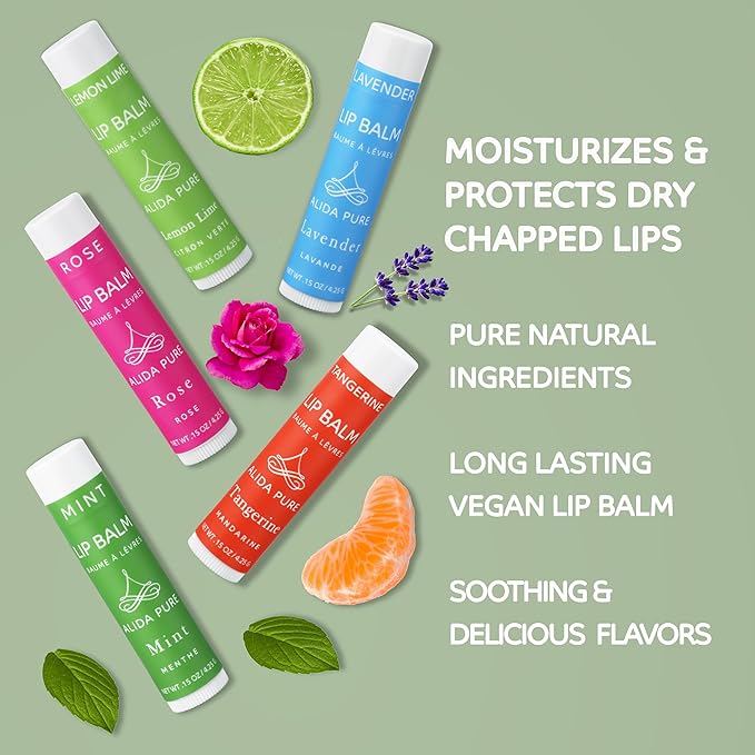 Aria Lip Balm Collection, Vegan Lip Lips,