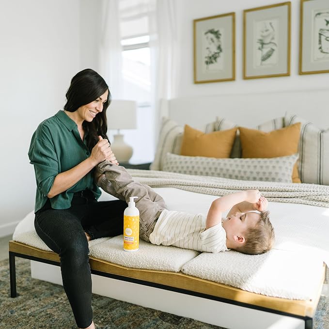 Wink Well Llama Baby Lotion for Kids- Gentle Baby Moisturizer for Calming Dry Skin-For Sensitive Skin Free of Parabens, Chemicals, Dyes and Fragrances- 14 Oz