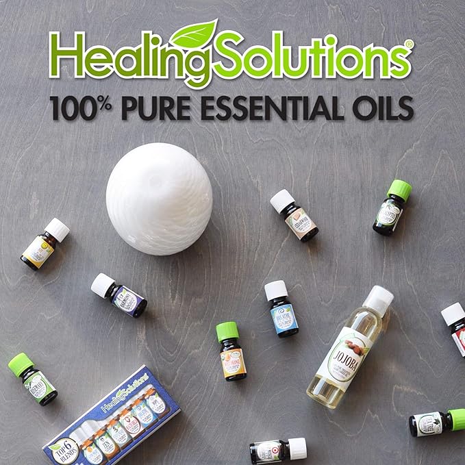 Healing Solutions Lemon Essential Oil (0.33 oz / 10ml) – Organic, Pure, Undiluted – for Cleaning, Diffuser, & Aromatherapy – Lemon Therapeutic Essential Oil