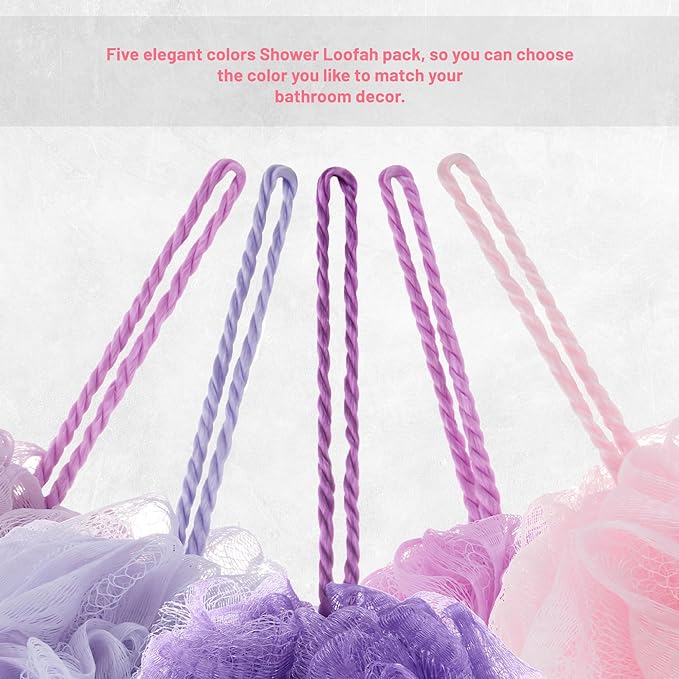 5 piece exfoliating loofah set