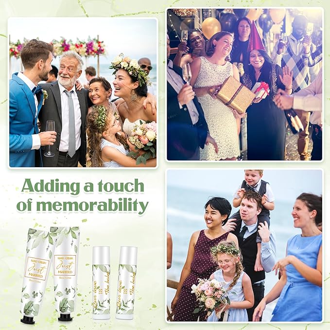 25 Set Wedding Lip Balms and Wedding(Greenery)