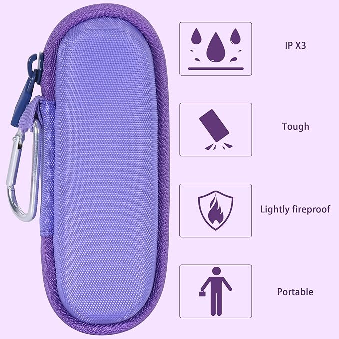 co2CREA Hard Case and Replacement Head Compatible with Finishing Touch Flawless Facial Hair Remover Electric Face Razor for Women (Lavender Case + Replacement Head)