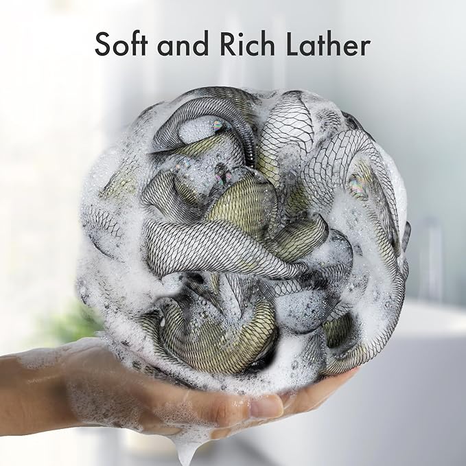 Amazerbath charcoal loofah sponge, shower