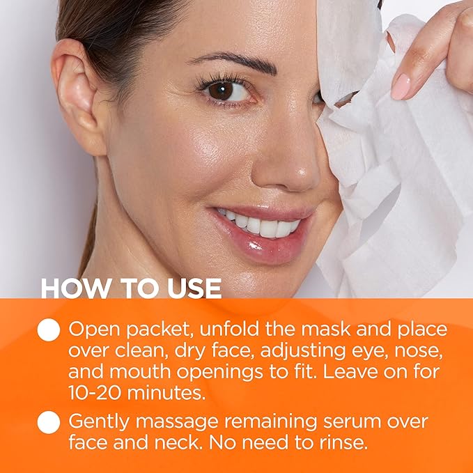 Andalou Naturals Instant Brighten & Tighten Hydro Serum Facial Mask, 0.6 Fluid Ounce