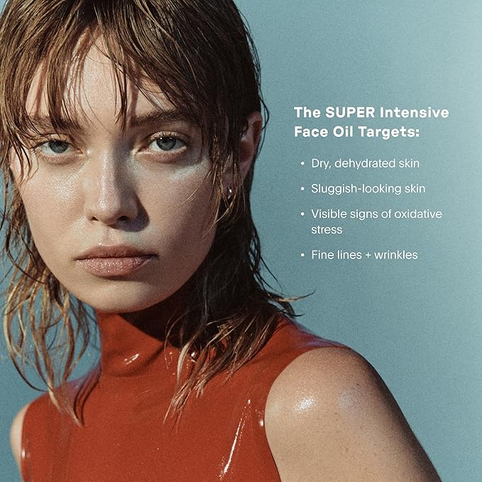 U Beauty Super Intensive Face Oil - Hydrating Hyaluronic Acid Moisturizer-Formulated with Avocado, Squalane + Jojoba Oil - Dehydrated and Aging Skin