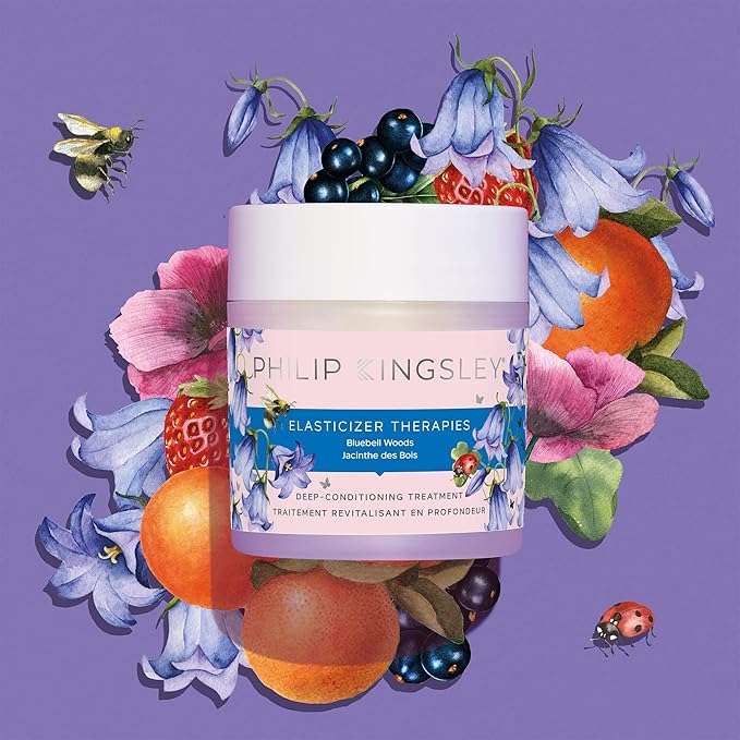 Elasticizer Therapies Bluebell Woods Deep-Conditioning Treatment Hair Mask Repair for Dry Damaged Curly Hair Hydrate Condition Strengthen Reduce Frizz Add Bounce Shine, 5.07 fl oz (150ml)