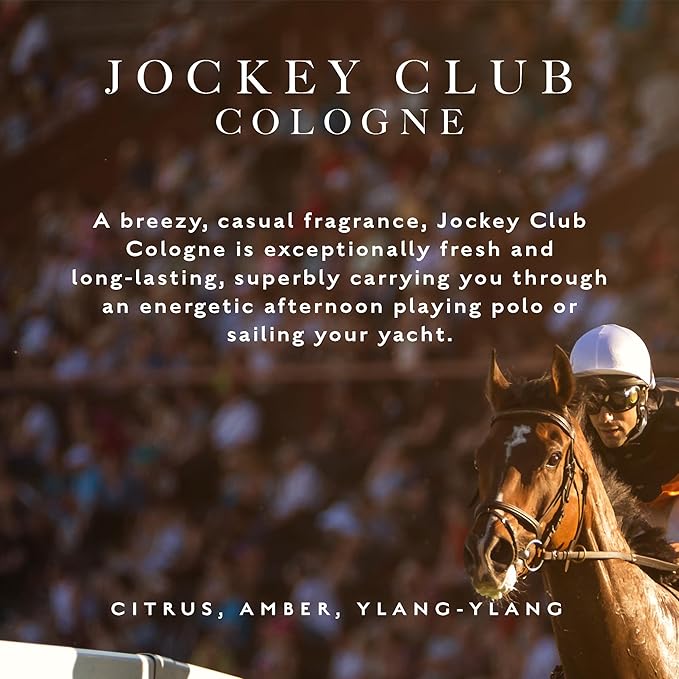 Caswell-Massey Jockey Club Gold Cap Cologne, Men’s Cologne with a Masculine Citrus Amber Blend, 3 Fl Oz