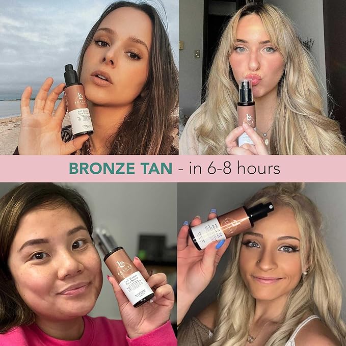 Face Tanner Serum - Fair to Medium Sunless Tanner for Face Sunless Tanner with Hyaluronic Acid - Self Tanner for Face Self Tan - Natural Face Tanner for Face Self Tanner
