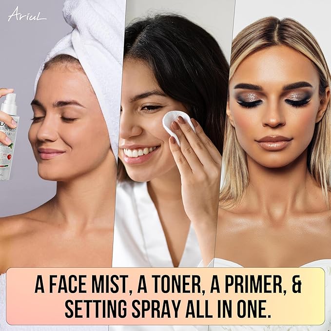 Ariul 7 Days Vitamin Mist 5.07 fl. oz. All Natural Green Graded Nutrients Facial Toner Moisturizing Spray - Biotin, Niacinamide, Riboflavin, Ascorbic Acid, Butylene Glycol, Cyanocobalamin