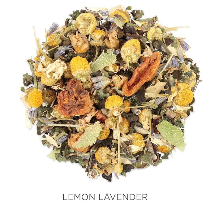 Tea Forte Lemon Lavender Premium Organic Loose Leaf Caffeine-Free Herbal Tea Blend Canister, Makes 35-50 Cups, Tea Gifts for Mother's Day
