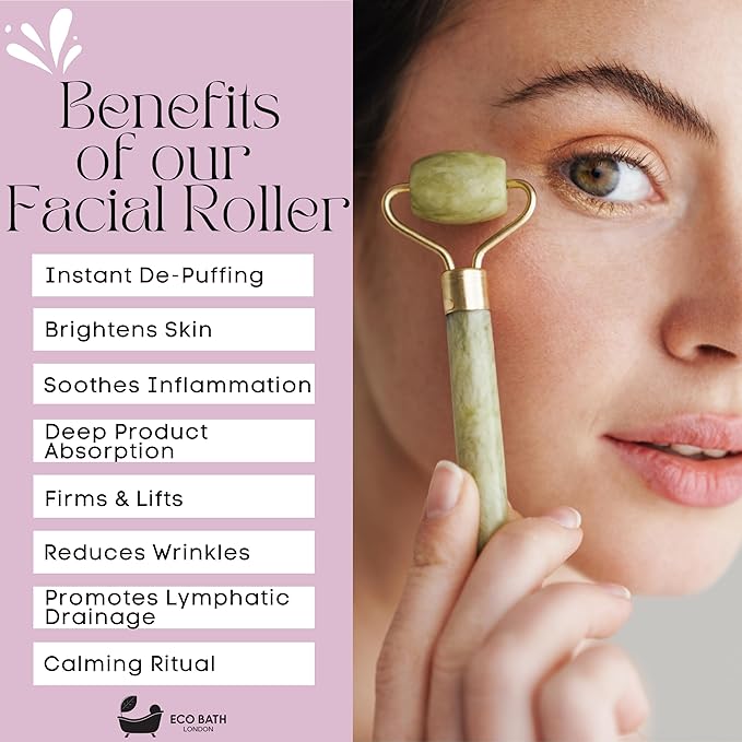 Jade Face Roller - Smooth End