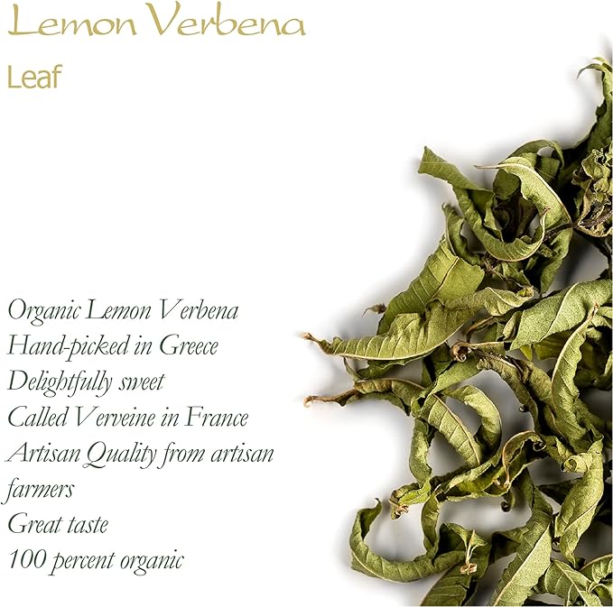 Lemon Verbena Organic Herbal Tea - Handpicked Cedron Loose Leaf Tea - Luisa Verveine or Luiza Leaves - Cedron Herb Dried Lemon Verberna Tea Lemon Verbena Tea Leaves Lemon Tea Leaves