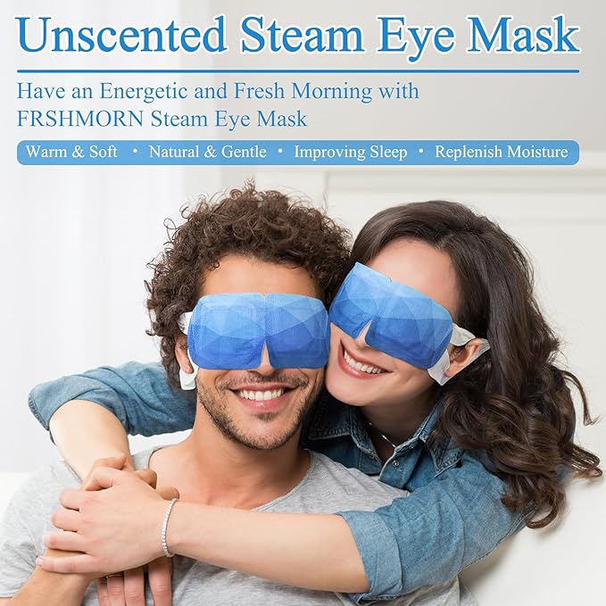 16 Packs Steam Eye Mask, Heated Eye Mask for Sleeping, Warm Compress for Eyes, Self Heating Disposal Eye Mask Comfortable Sleep Mask for Home, Office, Spa, Travel Essentials