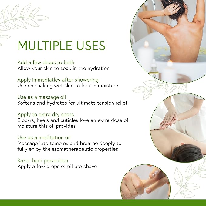 Honeybee Gardens Crystal Infused Body Oil, Garnet, Organic, Moisturizing, Non-Greasy, for All Skin Types, 2 Fl Oz