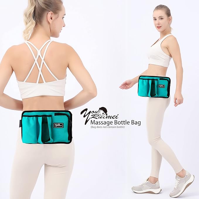 Massage Bottle Bag Massage Therapist Holster Massage Lotion Holster Massage Oil Holster（YR3KD-3Blue-green）