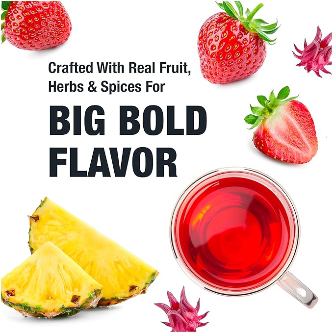 Tiesta Tea - Strawberry Samba Mate | Loose Leaf | Strawberry Hibiscus Mate Tea | High Caffeinated Fruit Blend | Make Hot or Iced Up to 25 Cups | 2 oz Resealable Pouch