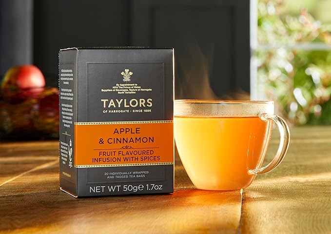 Taylors of Harrogate Apple & Cinnamon Herbal Tea, 20 Count (Pack of 24)