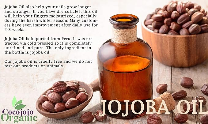 Dr Joe Lab Jojoba Oil Organic, Jojoba Oil for Hair Growth, Jojoba Oil for Skin, Jojoba Oil for Face, 100% Pure Natural, Cold Pressed, Deep Moisturizing Anti-Aging, Essential Oils -128 Fl Oz