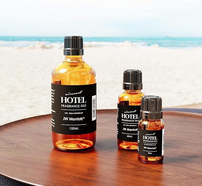AirScent Hotel Diffuser Oil Inspired by The JW Marriott's Oud Safir Scent - Fragrance Oil No. 1024 for Ultrasonic and Waterless Diffusers and Crafting - 10 ml, 0.34 fl oz Glass Bottle with Dropper