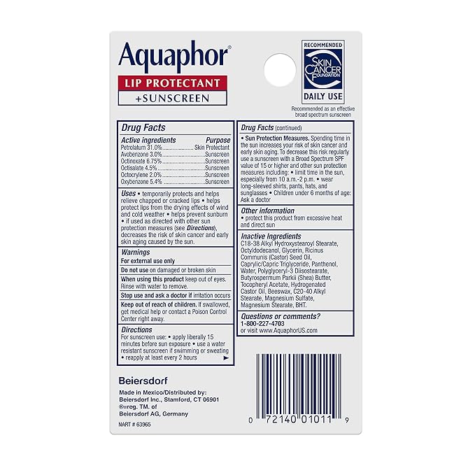 Aquaphor Lip Repair Lip Balm Oz