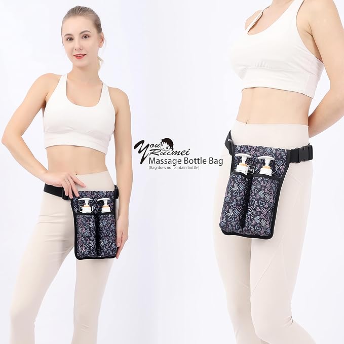 Massage Oil Bag - Massage Therapist Bottle Holster for Lotion & Oil