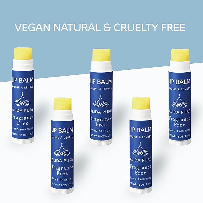 Fragrance Free Lip Balm, Vegan Lip Lips