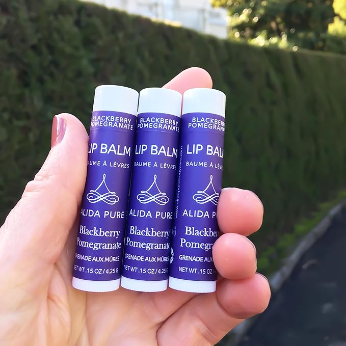Blackberry Pomegranate Lip Balm Collection, Vegan Lips,
