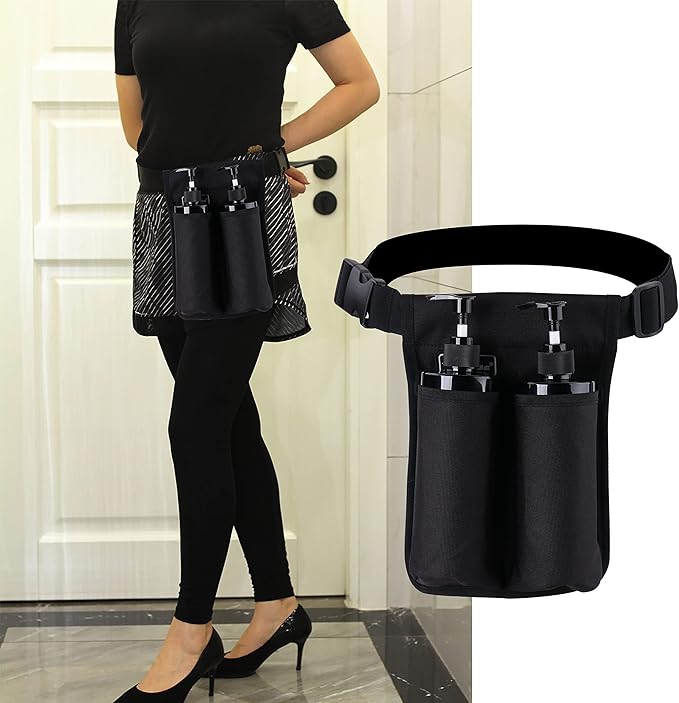 Massage Oil Holster Massage Bottle Bag Lotion Holster Massage Therapist Massage Oil Holster Massage Lotion …(1kd9D-black)