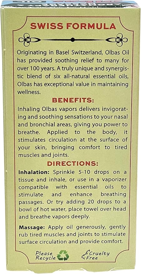 OLBAS Massage and Aromatherapy Oil, 1.01 FZ