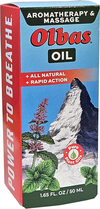 Olbas Oil Aromatherapy Inhalant and Aromatic Massage Oil, 1.65 Fl Oz