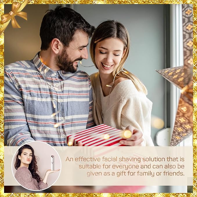 Facial Hair Removal for Women(with 2 x Replacement Heads)，GURELAX Facial Hair Remover, Hair Removal Device, Best Gift for Mom/Wife/Girlfriend
