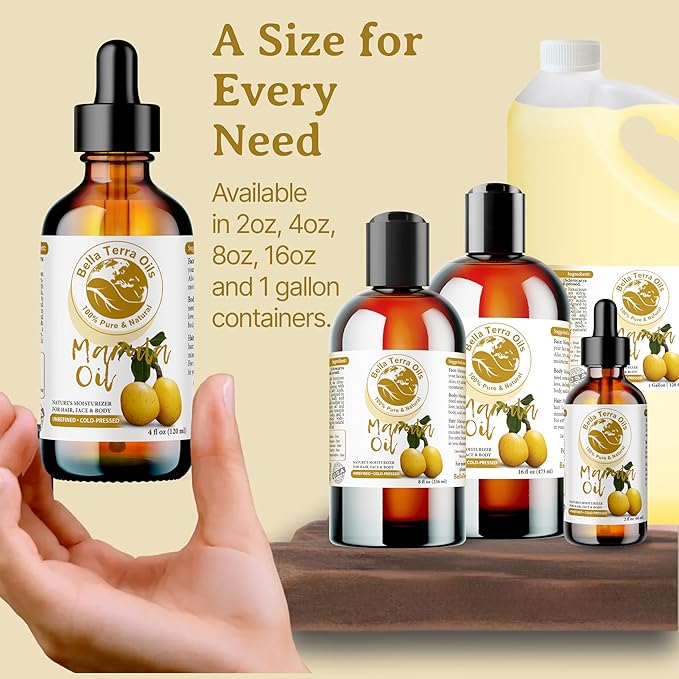 Bella Terra Oils - Marula Facial Oils 16oz - Dive Deep into the Luxury of Nature, Rich in Flavonoids & Minerals, Daily Dose of Radiance