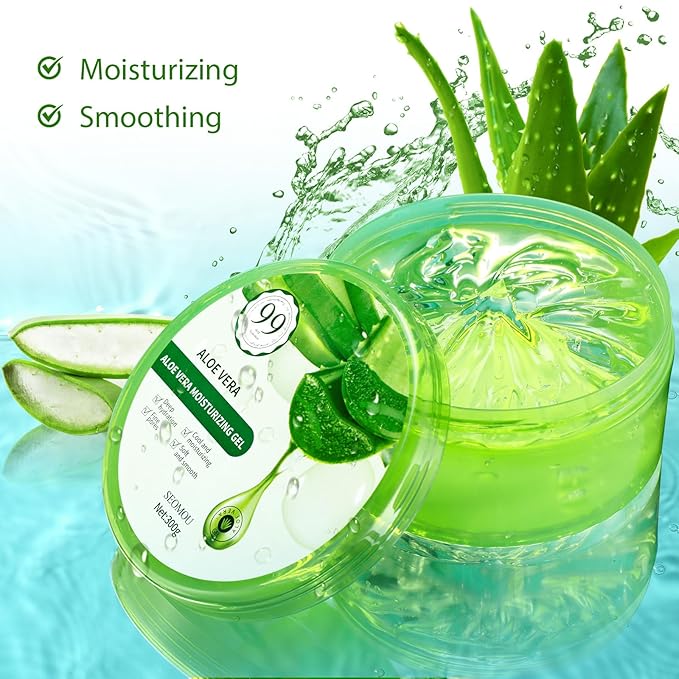8 Pcs Organic Aloe Vera Gel Fresh Aloe Gel Moisture Hydrates Moisturizing Aloe Vera for Face Body