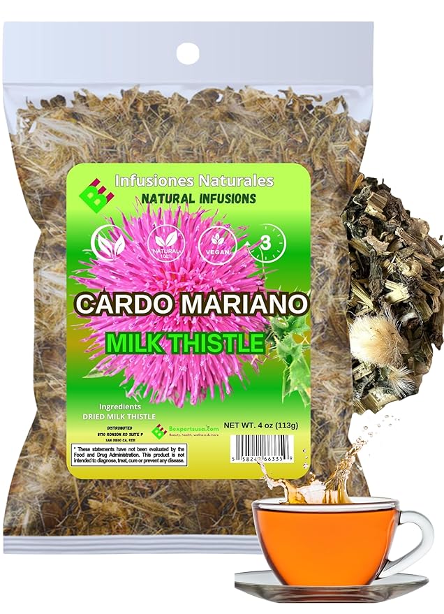 Cardo Mariano Herb Tea | Vegan | 100% Pure & Natural Cardo Marin - Milk Thistle Loose Tea 4oz (113g)