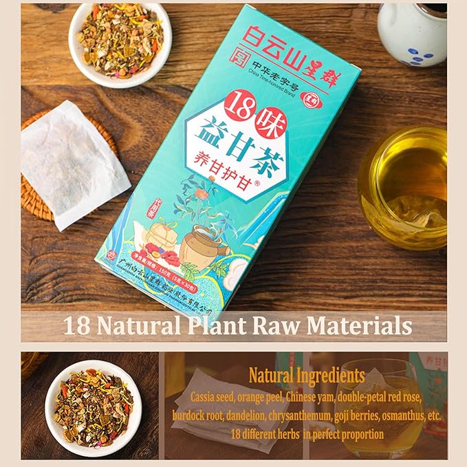 Nourishing Liver Tea，Daily Liver Nourishing Tea with 18 Different Herbs for Healthy Liver (3 Boxes 90 Bags)