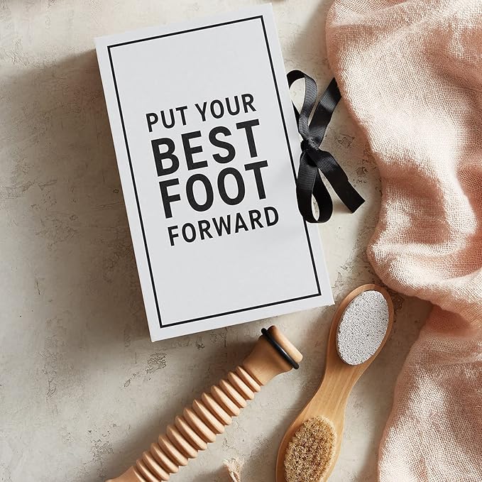 Santa Barbara Design Studio Body & Beauty Gift Set Pure Design Cardboard Book Gift Box, 2-Pieces, Best Foot Forward- Foot Care kit