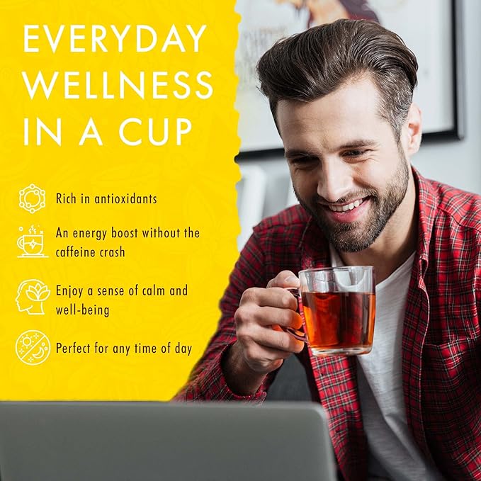 Hawaiian Natural Tea Pineapple Strawberry Flavored Organic Tea - Tropical Fruit Green Tea Blend with White Tea - Perfect Daily Cup & Gift for Tea Lovers - 60 Tea Bags