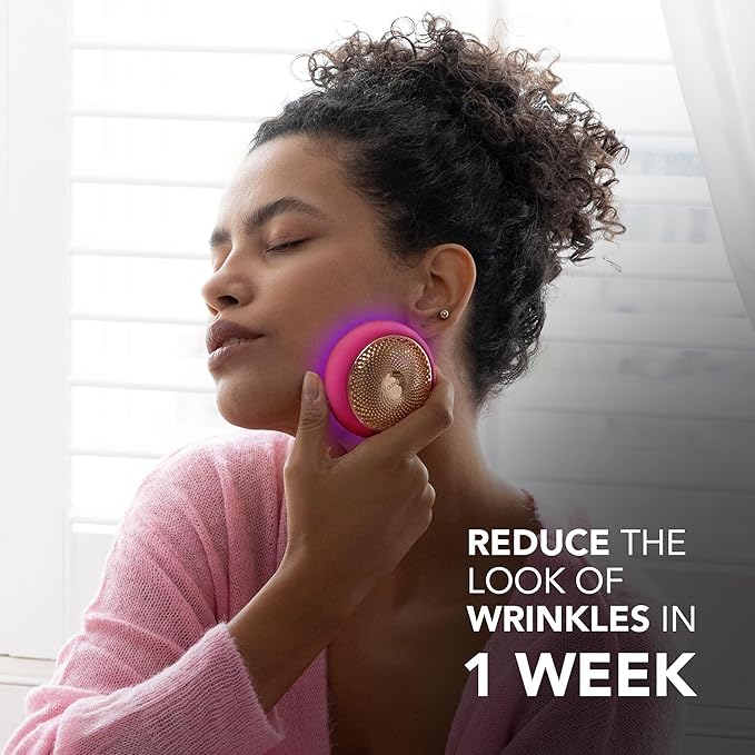 FOREO UFO 3 Deep Face Moisturiser - 5-in-1 Facial Spa - Red Light, Warming, Cooling, Face Massage, Anti Aging - Face Mask Skin Care - Fuchsia