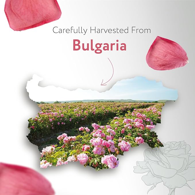 HBNO California Bottled Organic Rose Water for Face - 16 fl oz (480ml) Value Size - USDA Certified Pure for Hair, Skincare, Haircare