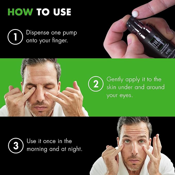 Tiege Hanley Eye Cream for Men | Reduces Dark Circles, Bags under Eyes, Puffiness & Crow’s Feet – Anti-Aging Under Eye Treatment, 0.5 oz