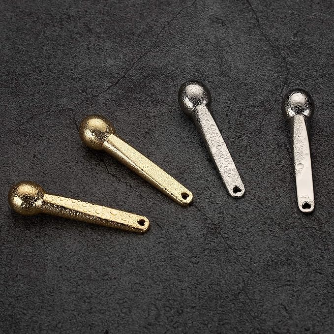 LISAPACK 4 Pack Metal Eye Cream Applicator, Eye Serum Roller Ball Massager Stick for Reduce Depuffer, Massage (Silver&Gold)