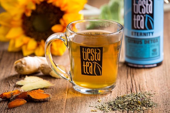 Tiesta Tea - Ginger Citrus Herbal Tea | Loose Leaf | Lemon Ginger with Mint & Chamomile | Caffeine-Free | Hot or Iced | Herbal Bags Alternative | Brews Up to 200 Cups | 12 Ounce Resealable Bulk Pouch