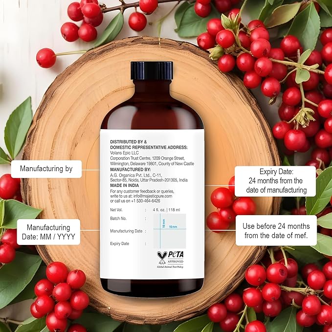 MAJESTIC PURE Wintergreen Essential Oil | 100% Pure and Natural Oil | Premium Grade Essential Oils for Hair Care, Home Diffusers, Skin, Aromatherapy, Massage and Humidifiers | 4 Fl Oz