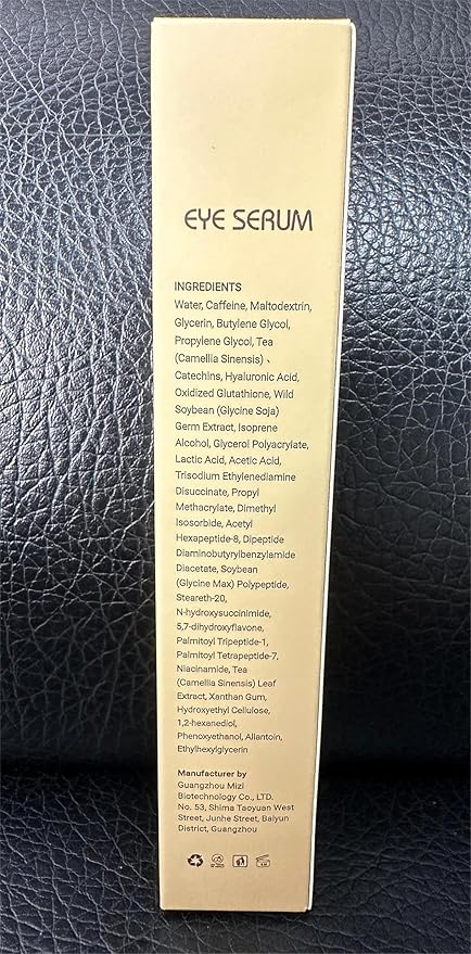 Caffeine Eye Serum, Hyaluronic Acid Under Eye Cream for Dark Circles and Puffiness, Anti Aging with 360° Massage Ball Reduce Bags, Wrinkles and Fine Lines